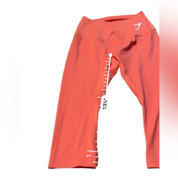 Gymshark Pink Orange Mid Rise Capri Leggings Sz‎ XS - Picture 8 of 8